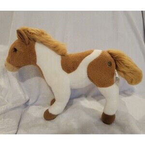 FAO Shwarz Toys R Us Exclusive White and Brown 12" Horse Plush Stuffed Animal